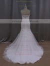 Cheap Trumpet/Mermaid Ivory Tulle Appliques Lace Sweetheart Wedding Dresses #LDB00021992