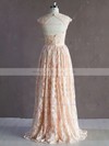 Sweetheart Sashes/Ribbons A-line Fashion Pink Lace Wedding Dress #LDB00021771