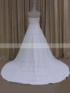 Court Train Sweetheart Tulle Appliques Lace Ivory Top Wedding Dress #LDB00021773