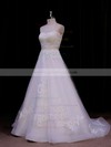 Princess Ivory Organza with Appliques Lace Sweetheart Gorgeous Wedding Dresses #LDB00021848