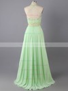 Princess Satin Organza Scoop Neck Sweep Train Rhinestone Prom Dresses #LDB02016578