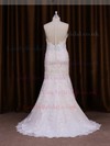 Scoop Neck Ivory Tulle Appliques Lace Popular Trumpet/Mermaid Wedding Dresses #LDB00021913