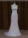 Discounted Sheath/Column Sweetheart Beading Ivory Lace Wedding Dresses #LDB00021922