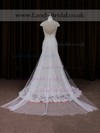 Off-the-shoulder Tulle Appliques Lace Ivory Trumpet/Mermaid Wedding Dresses #LDB00021941