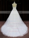 A-line Ivory Tulle Beading Unique Sweetheart Wedding Dress #LDB00022008