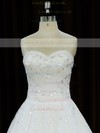 A-line Ivory Tulle Beading Unique Sweetheart Wedding Dress #LDB00022008