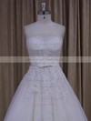 Sweetheart Appliques Lace Floor-length Ivory Tulle Fashion Wedding Dresses #LDB00022045