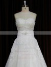 Sweetheart Appliques Lace Ivory Tulle A-line Boutique Wedding Dresses #LDB00022059