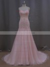 Famous Sweetheart Beading Trumpet/Mermaid Ivory Tulle Wedding Dresses #LDB00022073