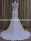 Elegant Trumpet/Mermaid Tulle Ivory Beading Sweetheart Wedding Dresses #LDB00022078