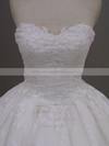 Sweetheart Ivory Lace Beading Lace-up Cathedral Train Wedding Dresses #LDB00022096