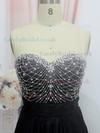 Promotion Sweetheart Chiffon Beading Floor-length Black Prom Dress #LDB020100555
